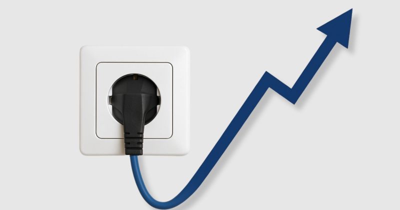 Elektrisk stik med blå ledning