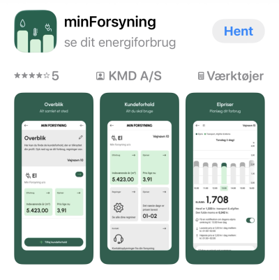 MinForsyning appen i Appstore